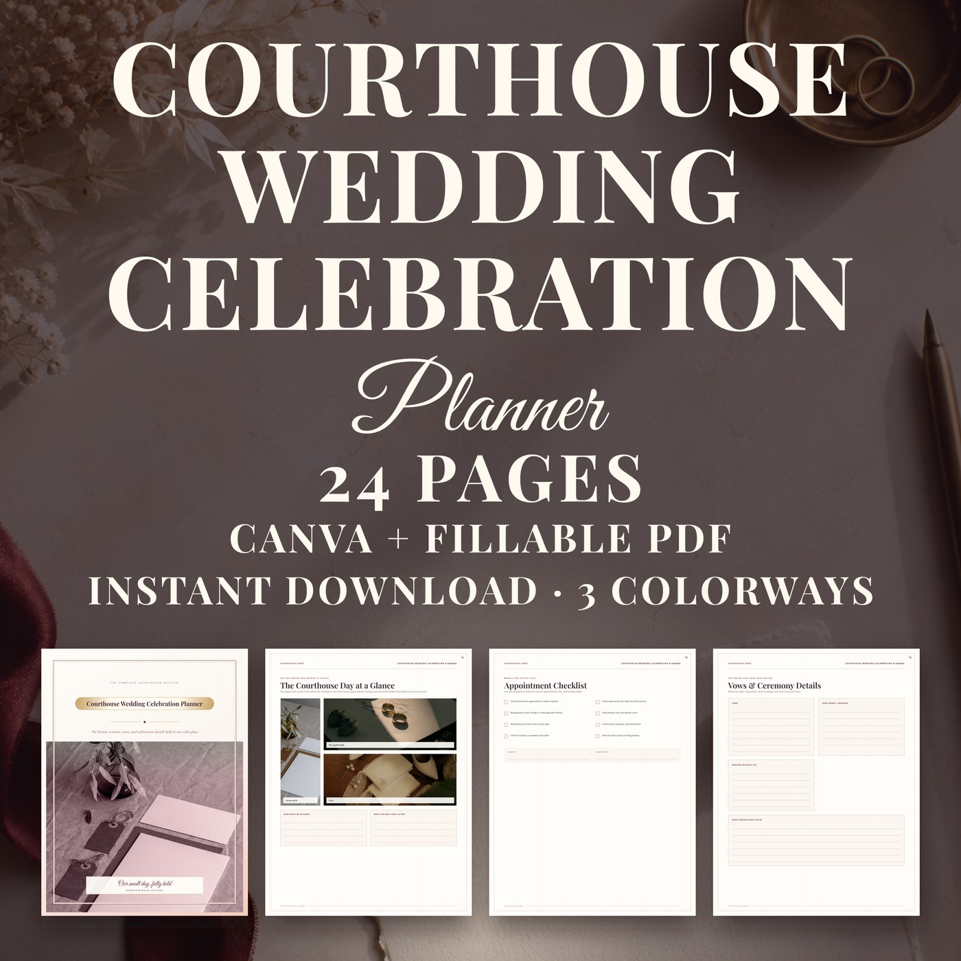 Courthouse Wedding Celebration Planner — listing hero
