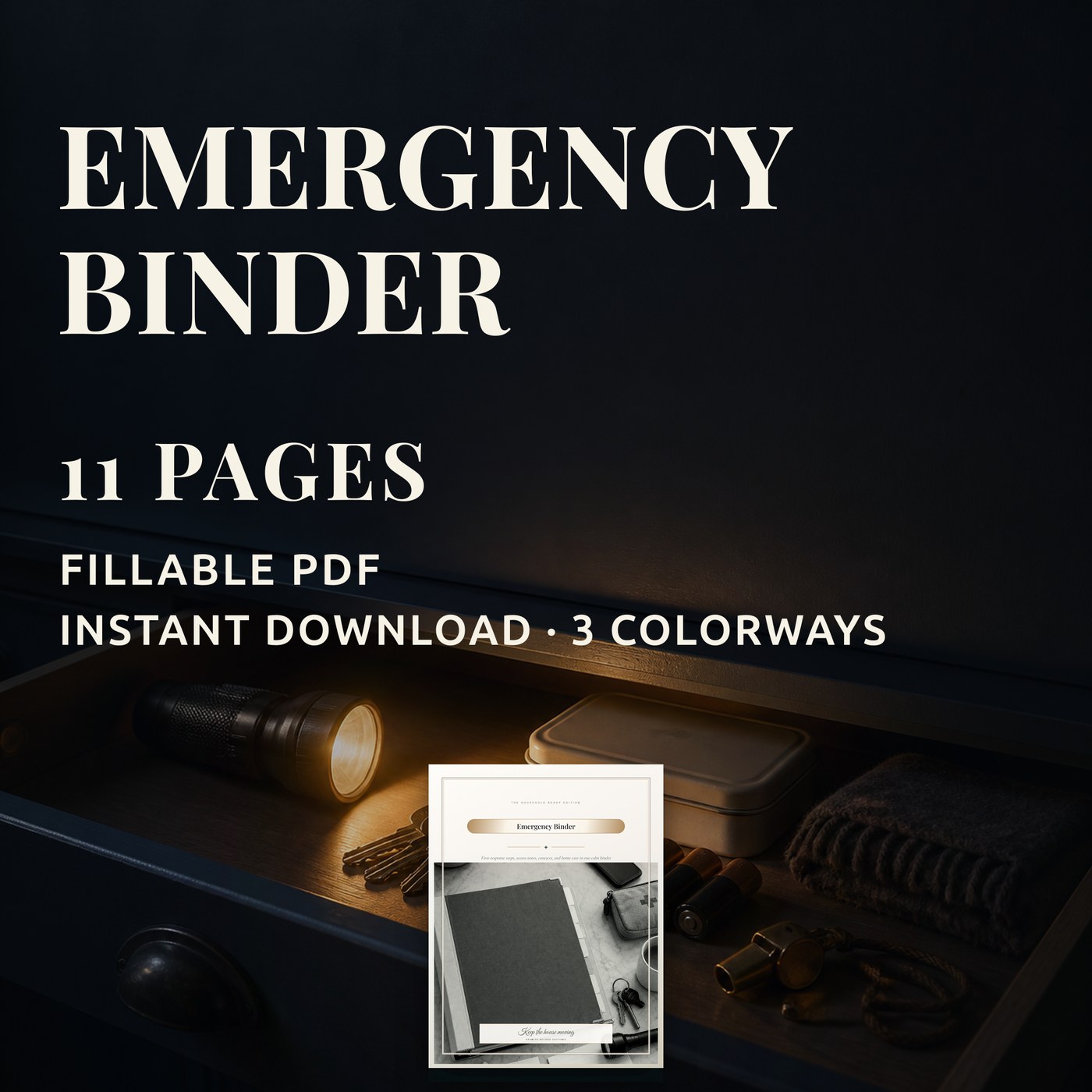Emergency Binder — listing hero