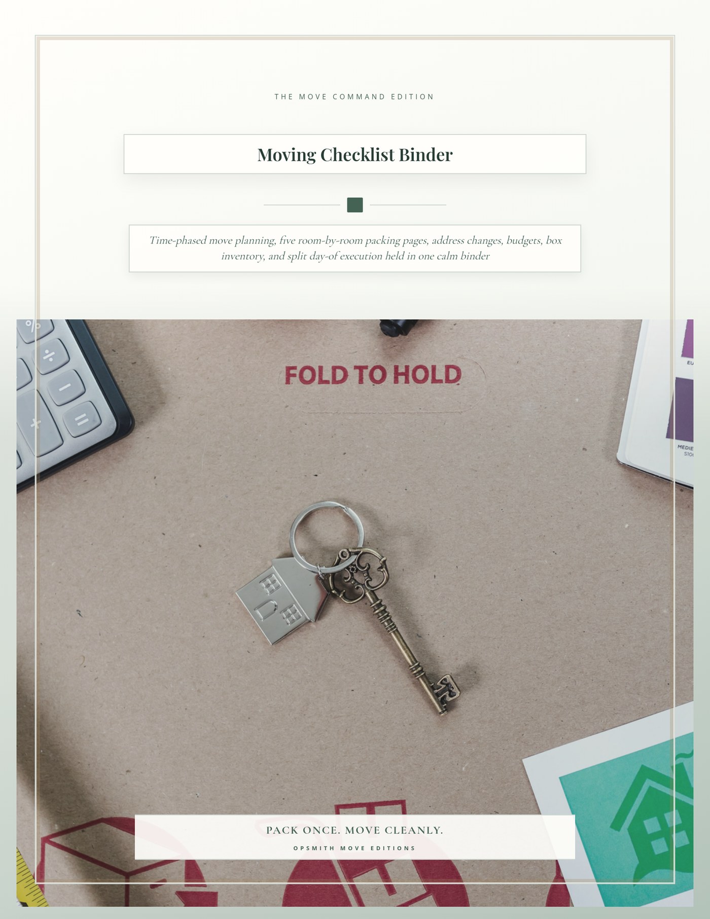 Moving Checklist Binder cover