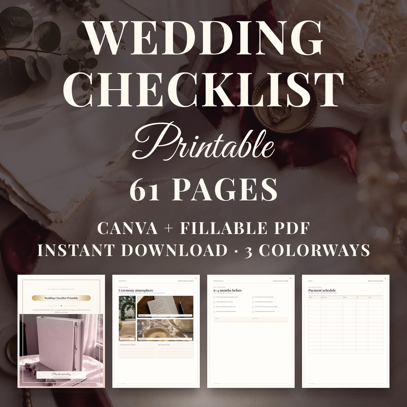 Wedding Checklist Printable